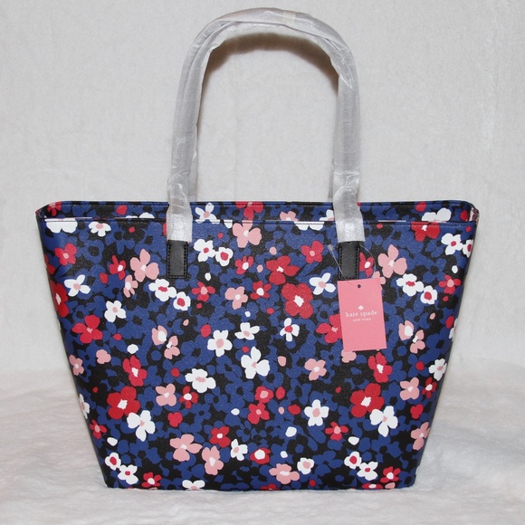 NWT Kate Spade XL Bouquet Floral Tote Bag & Wristlet Purse Handbag Set - Picture 3 of 12